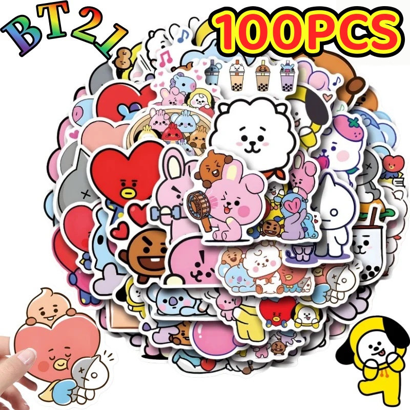 100/200PCS BT21 Chimmy Cooky k - Cookies Pack incelemesi ve fiyatı